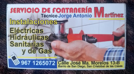 Servicio de Fontanería y Electricidad Martinez en San Cristóbal de las Casas